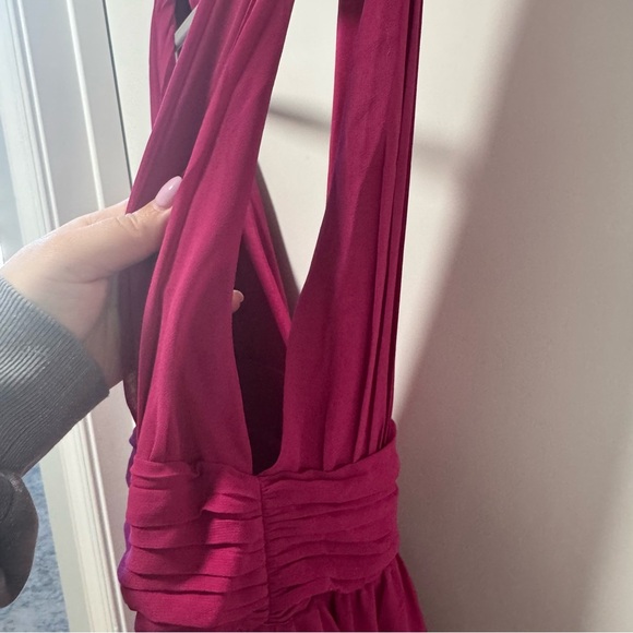 Lulus Heavenly Hues NWOT size Large Magenta Maxi Dress Chiffon‎ Formal Gown - Picture 5 of 15